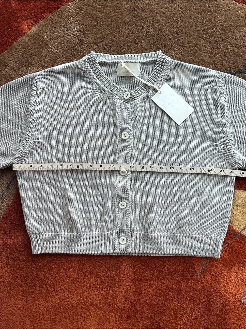 Gillian Stevens Rosemary Cardigan in Pebble - Picture 7 of 11